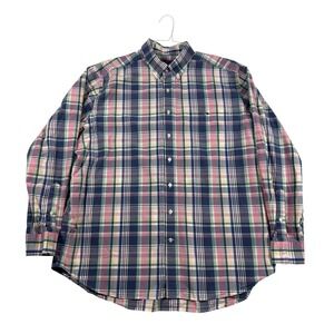 Vineyard Vines Mens XXL Slim Fit Tucker Shirt Pink Green Plaid Button Down